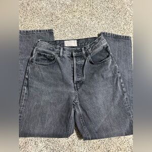 Everlane The 90’s Cheeky Jean Sz 24 Black Crop Button Fly